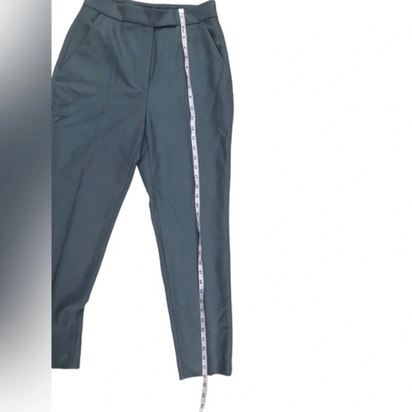 Zara Stretch High Rise Straight Leg Trouser Pants Gray Small - Picture 10 of 14